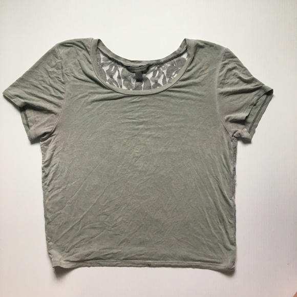 Olive Lace Back Shirt - Picture 1 of 5